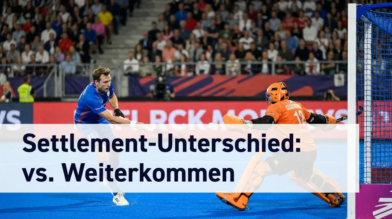 Feldhockey Shootout-Abrechnung: Spieler beim Penalty-Shootout, Settlement-Unterschied 1X2 vs. Weiterkommen erklärt